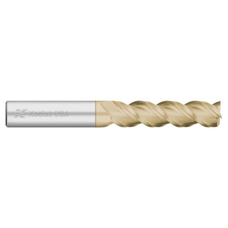 KODIAK CUTTING TOOLS 1/8 3 Flute Carbide Endmill Long Length 45 Deg. ZRN Coated 5450100